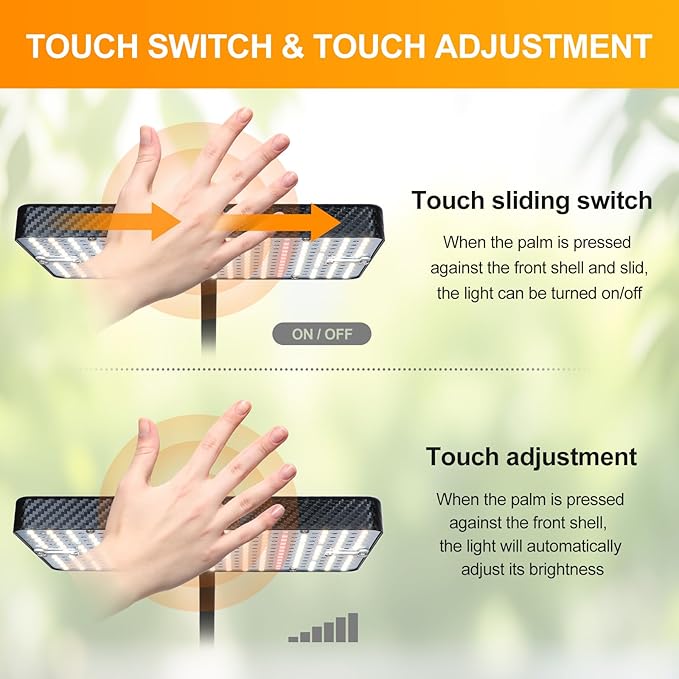 FECiDA Smart Control 25 Watt LED Grow Light with Stand, 4/8/12/16/20H Timer, Bright Enough Like A Small Sun Grow Lights for Indoor Plants, Bonsai Tree, 24"-64" Height Adjustable