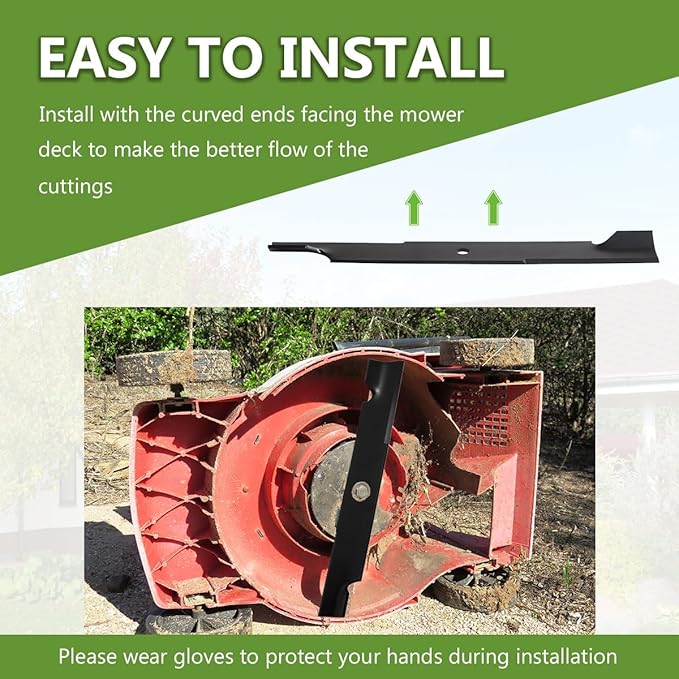 038-6050-00 High Lift Mower Blades Set for Bad Boy Exmark Gravely Hustler Toro 60" Lawn Mower, Replaces 038-2007-00 038-6060-00 038-6002-00, Compatible with ZT60 CZT60 (6PACK)