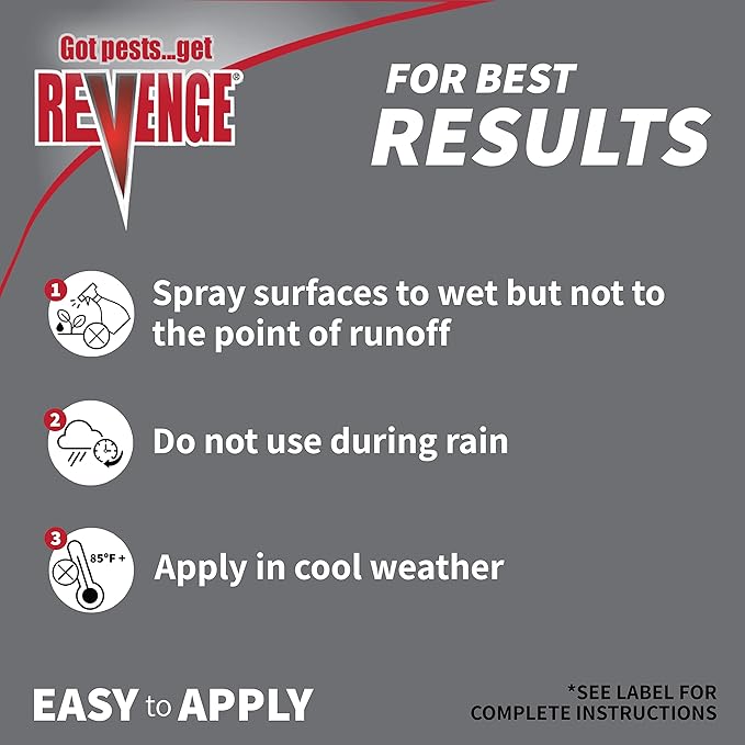 Revenge Termite & Carpenter Ant Killer, 32 oz Concentrate, Long Lasting 5 Year Protection, Outdoor Perimeter Treatment