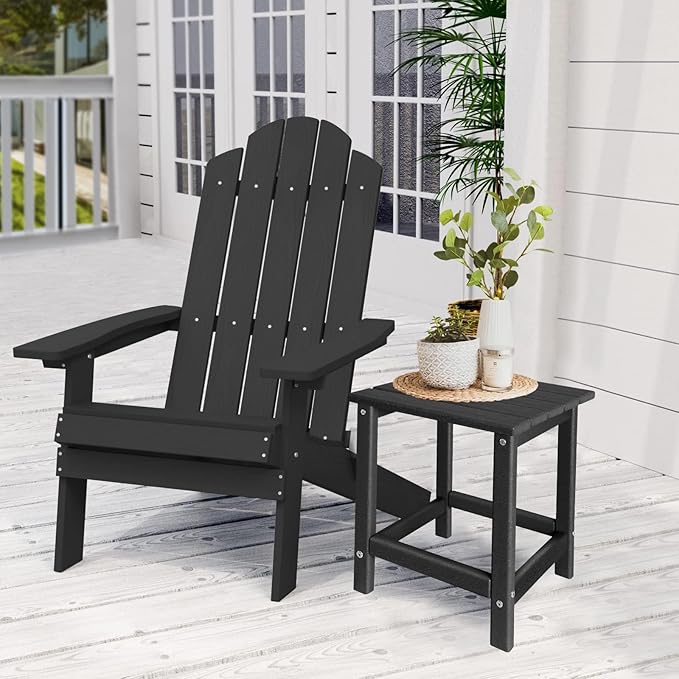 GARDENSTAR Outdoor Side Tables Adirondack, HDPE Small Table for Patio,Outside End Table for Porch, Deck, Pool, Weather Resistant/Easy Maintenance