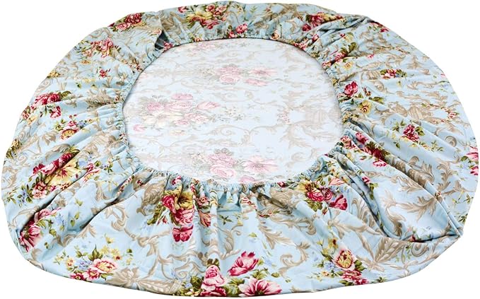 FADFAY Shabby Floral Bedding Elegant Peony Sheets Set Luxury Bedding Collections 800 Thread Count 100% Egyptian Cotton Deep Pocket, 4 Piece-Twin Size
