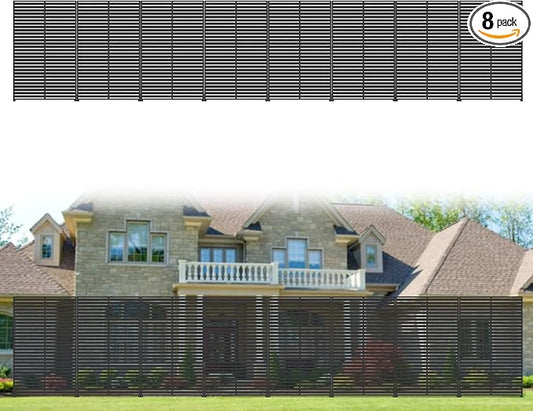 Privacy Fence Screen with Stand 6 Panel 72" H×47" W HDPE Decorative Privacy Panels with Stand, Air Conditioner Fence Panels, Privacy Screen for Outdoor Backyard, Balcony, Pool