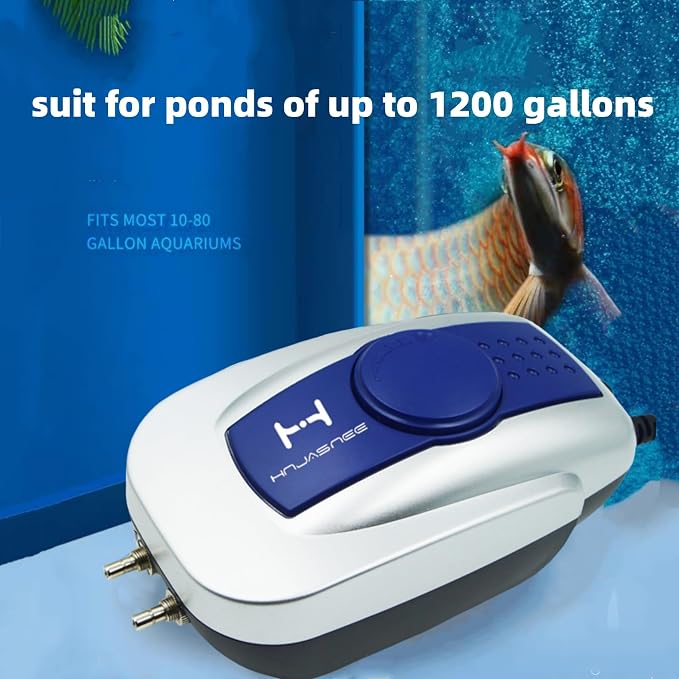 pond aerator pump pond aerator, pond aerators for outdoor ponds1000 & 2000 Gallons ，Voltage120V 4.5W Electric Water air Pump (blue（pond air2）)