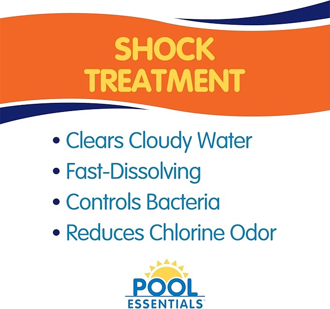 Pool Essentials® Shock Treatment, Clears Cloudy Water, Fast-Dissolving, 24-Pack, Granular
