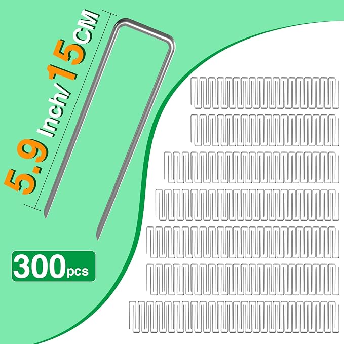 Bonviee 200FT Landscape Edging Kit, 1.5” No-Dig Garden Edging Border with 300 Stainless Steel Stakes, 3 x 67FT Flexible Lawn Edging for Flower Beds, Yard, Tree Rings & Landscaping