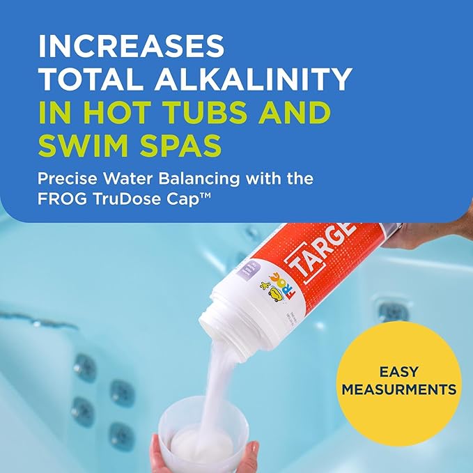 FROG Target Total Alkalinity Increaser for Hot Tubs and Swim Spas - 2 lb Bottle with TruDose Measuring Cap for Easy Maintenance & Balancing - 1 Pack