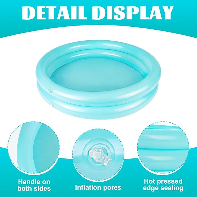 2 Pack Inflatable Pool Foot Bath Basin, Swimming Pool Clean Feet, Foot Soaking Bath Basin for Pool Entry Ladder, Home Spa Treatment for Above Ground Pools, Full-Sized Inflatable Pools