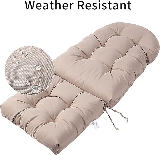 Enipate Weather Resistant Adirondack Chair Cushions High Back Indoor Outdoor Patio Tufted Lounge Cushion Seat Pads