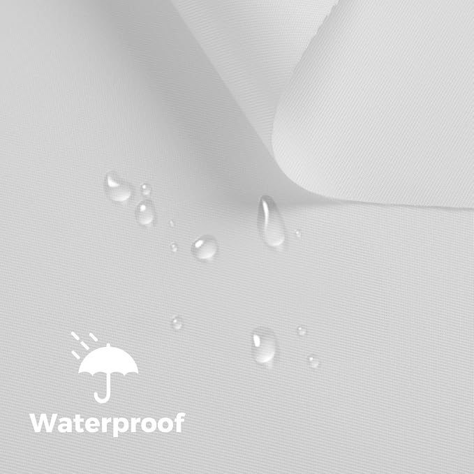 Nylon Fabric, 58"W 420D Waterproof Fabric 1 Yard Ripstop Nylon Material Outdoor Upholstery Twill Sewing Material for Patio Chair, Lining, Cushion, Purse, Tote Bag, Tent, Tarp Cover, DIY Project White