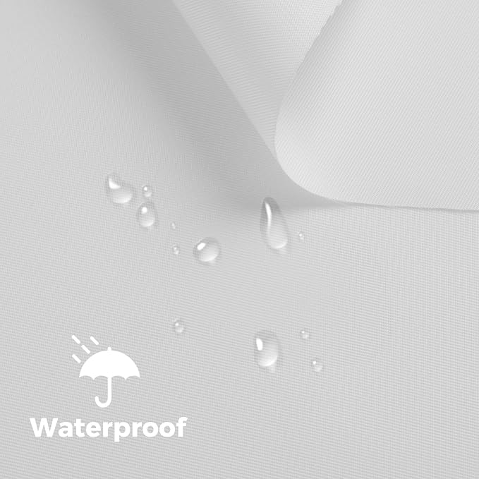 Nylon Fabric, 58"W 420D Waterproof Fabric 5 Yard Ripstop Nylon Material Outdoor Upholstery Twill Sewing Material for Patio Chair, Lining, Cushion, Purse, Tote Bag, Tent, Tarp Cover, DIY Project White