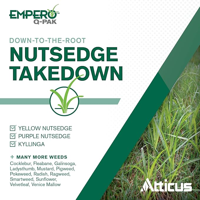 Atticus Empero Q-Pak Nutsedge Killer (13.5 Grams) Turf Herbicide - Kills Nut Grass in Established Lawns, Ornamental Turfgrass, & Landscape Areas (1-Pack)