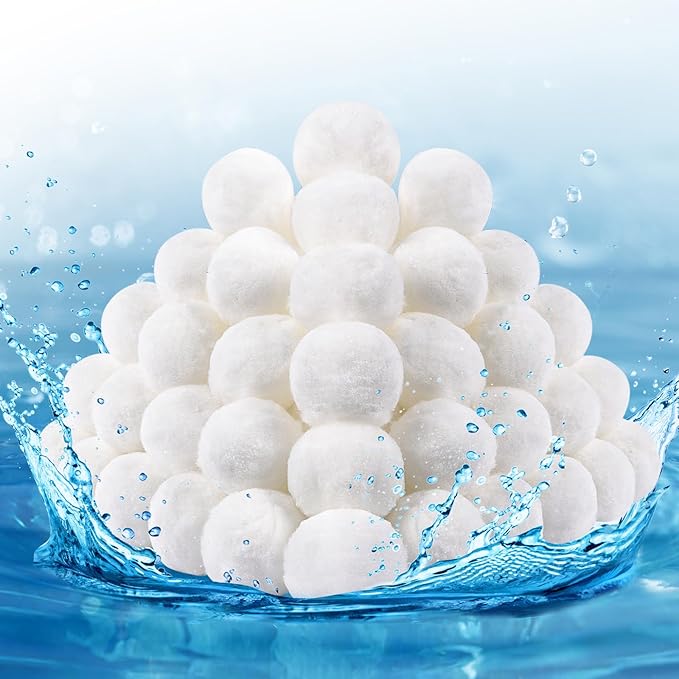 MJZ Pool Filter Balls for Sand Filter, 1.54 Lbs Reusable Sand Filter Balls for Swimming Pools, Efficient Eco-Friendly Polysphere Pool Filtration Balls, Pool Filter Balls Media for Sand Pump
