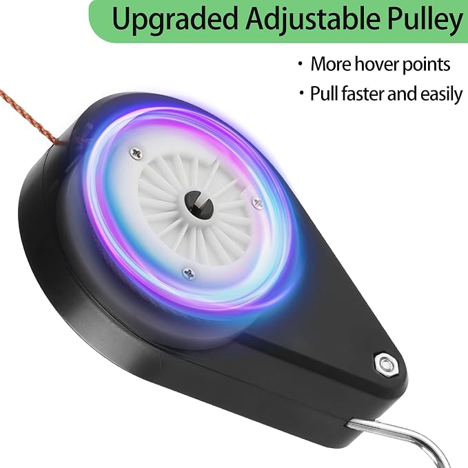 Retractable Plant Hanger - Upgrade Plant Pulleys for Hanging Plants, Easy to Raise and Lower, Suitable for Garden Flower Pots, Hanging Planter, Bird Feeder（Black, 4 PCS）