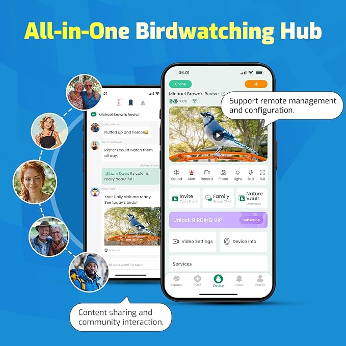 Bird Feeder with Camera, Smart Bird House with Cam for Outside, 2K HD Auto Record Video, AI Identification & Instant Alerts, Solar Powered, Bird Watching Gifts for Family and Birdlovers