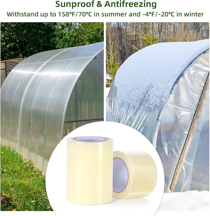Ohuhu Portable Mini Greenhouse, 71"x36"x36"+ Greenhouse Repair Tape Plastic