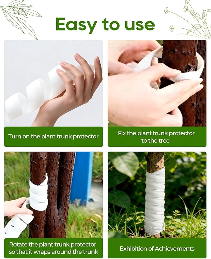 32 PCS Tree Trunk Protector, 2-Sized Sapling bark Protection Tubes, Protecting Trees from Rabbits, Cats, Animals and Lawn mowers