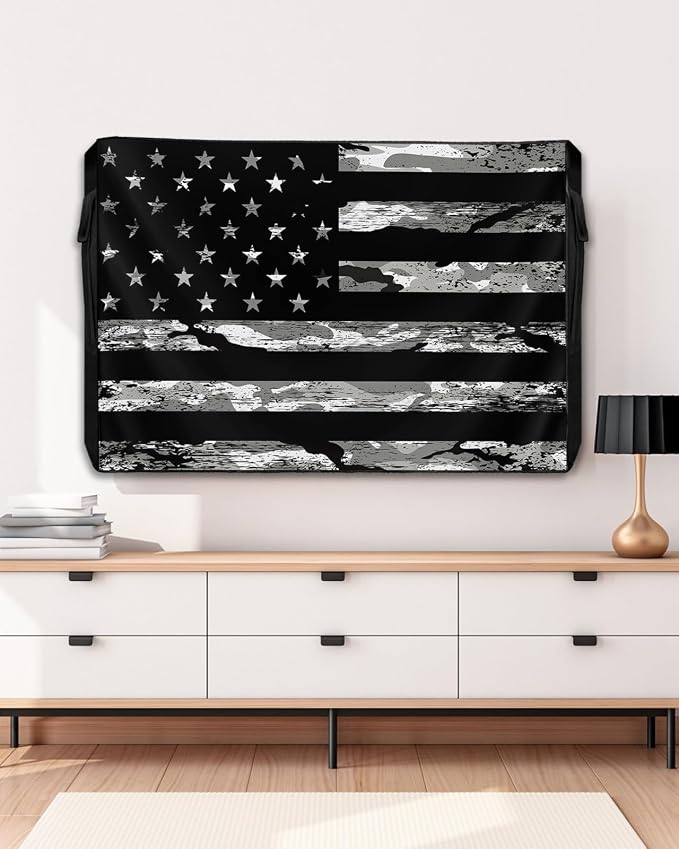 Outdoor TV Cover for Outside Flat Screen,American Flag Independence Day,600D Thick Waterproof Weatherproof Outdoor TV Screen Protector with Zipper for 40 to 43 Inch Flat Screens