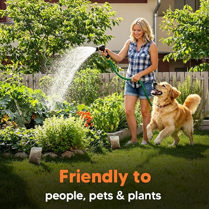 fcesiweg Deer Repellent for Plants, Deer and Rabbit Repellent Outdoor, Rabbit Repellent for Garden, Bunny Repellent, Deer Away, Keep Deer & Rabbits Out of Garden, Yard and Lawn, Easy to Use, 8 Packs