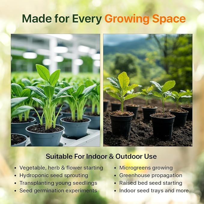 WONDER SOIL | 1000 Organic Seed Starter Pellets | Ready to Plant Seed Starting Soil Loaded with Pre-Mixed Nutrients | Fast Germination | Indoor or Outdoor | 1000 Count