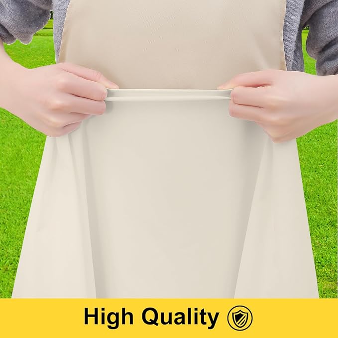 Smiry Picnic Table Cover with Bench Covers, Waterproof Elastic Fitted Polyester Tablecloths for 5 Ft Rectangle Tables, Washable Windproof Tablecloth for Camping, RV & Outdoor (Beige, 30x60 Inches)