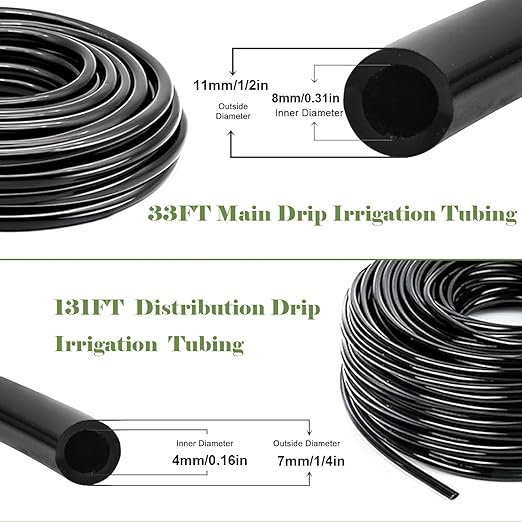 302PCS Drip Irrigation System for Garden: Automatic Drip Irrigation Kit Plant Watering System with 5 Kinds of Sprayers for Greenhouse Yard