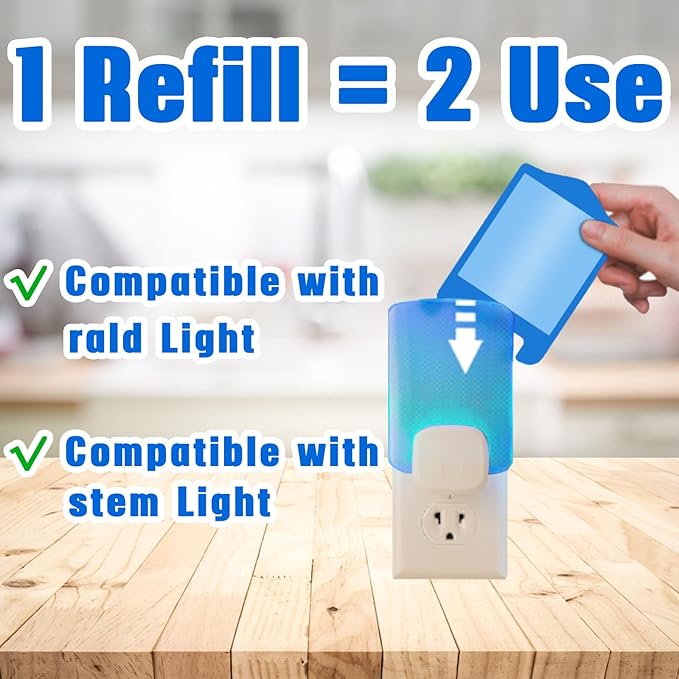 ZVVN 12 Pack Refill Cartridges Kit for Plug-in Blue Light, for Stem Light, Replacement Glue Cards (12 Pack)