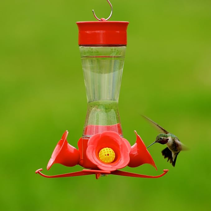 Perky Pet 203CPBN 8 Oz Clear Glass Hummingbird Feeder Set of 2