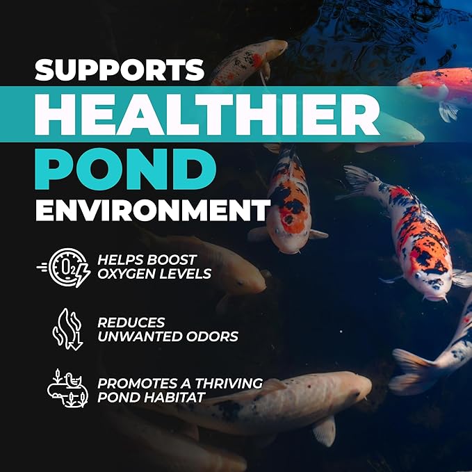 Natural Pond Care Ball – Easy Drop-in Maintenance for Outdoor Ponds and Water Features, Suitable for Fish & Plants, Up to 2500 Gallons – 4 Week Use