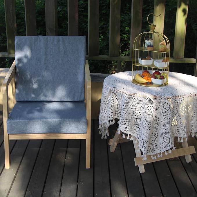 Patio Seat Cushion Covers,Washable Slip Covers Replacement,Waterproof Outdoor Furniture Chair Cushion Pillow Seat Cover for Couch,Garden,Sofa,Gray,22"×22"×4"(4 Covers Only)