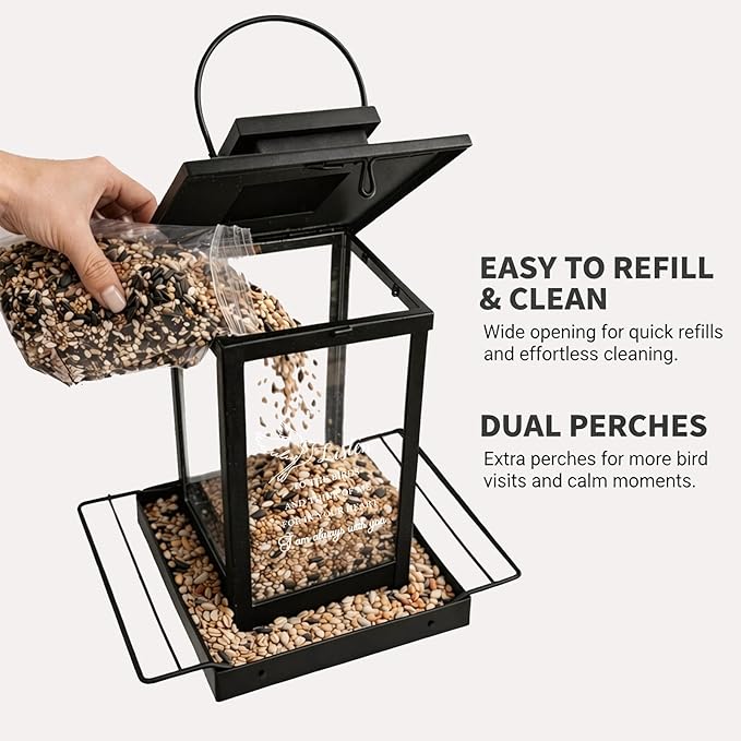 Memorial Bird Feeders for Outdoors, Sympathy Gifts for Loss of Loved One Dad Mom, Remembrance Condolences Bereavement Funeral Gift Idea, Grief Home Decor Sorry Loss Outside Garden