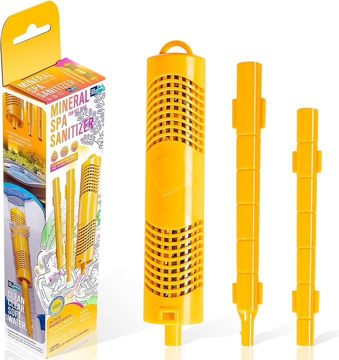 Replacement for Nature2 W20750 Spa Mineral Sticks Hot Tub in-Filter Cartridge Last for 4 Months Universal for Hot Tub Spa Swimming Pool All Spas Flow Rates Up to 1000 Gallons (Yellow 1-Pack)