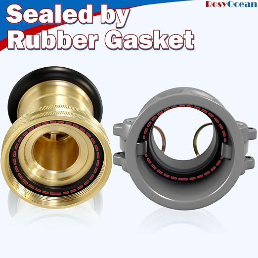 Heavey Duty 2" NPSH Brass Fire Hose Nozzle with 2 x 2 Inch Aluminum Camlock Fittings Fire Equipment Industial Spray Jet Fog Nozzle