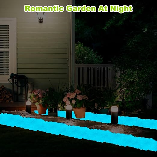 4000pcs 5-8mm White Glowing Pebbles Glow Pebbles Aquarium Rocks Glow in The Dark Decorative Stones for Walkways Driveway Yard Grass Fish Tank Plant Pots