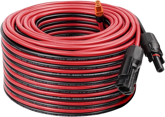 MOOKEERF Solar to XT60i Cable - 75FT Solar Panel Adapter Connector XT60i-F Extension for Portable Power Station