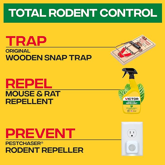 Victor Scent-Away Mouse Repellent Pouches with Peppermint Oil - Natural Rodent Repeller for Indoor and Outdoor Use, 10 Pack M805B-2SR