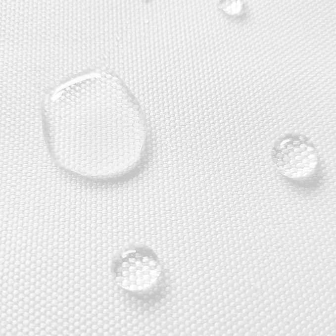 Waterproof Canvas Fabric by The Yard 58" W 600D Upholstery Polyester Material Indoor Outdoor Water Resistant Fabric for Chair Cushion Furniture Cover Sewing DIY Cloth, 1 Yard White