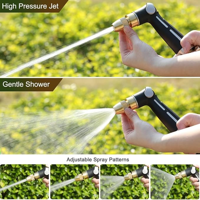 FANHAO Heavy Duty Fireman's Hose Nozzle+High Pressure Garden Hose Nozzle