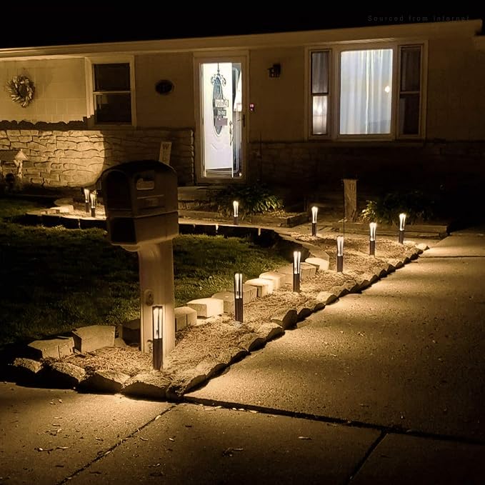 LEONLITE 10-Pack 3W LED Low Voltage Path Lights Aluminum 3000K Black | Landscape Pathway Lights, Outdoor Landscape Lighting for Driveway, Garden, 12-24V AC/DC, ETL, IP65 Waterproof, Warm White