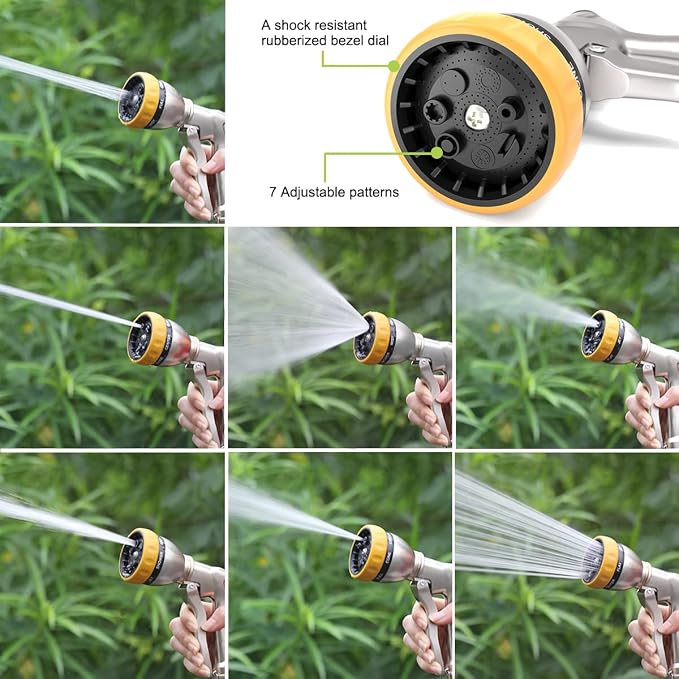 FANHAO Heavy Duty Fireman's Hose Nozzle+Garden Hose Nozzle Sprayer