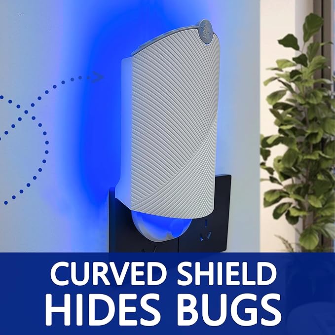 Flying Insect Trap (1 Stater & 3 Refill Cartridges), UV Light Indoor Bug Catcher for Gnats, Fruit Flies, Mosquitoes, and Moths, Plug-in Fly Trap for Home, Kitchen, Living Room