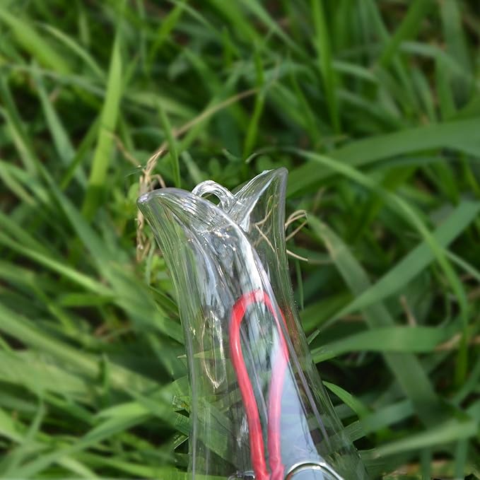 Mini Hummingbird Feeder 4 Pack 2.3oz Small Nectar Plastic Red Cute Hummingbird Feeders with Hanging Wires for Outdoor (Tulip Tube)