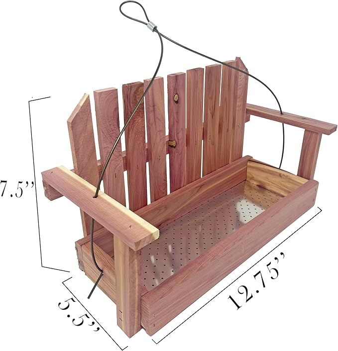 Cedar Swing Bird Feeder - Made in USA