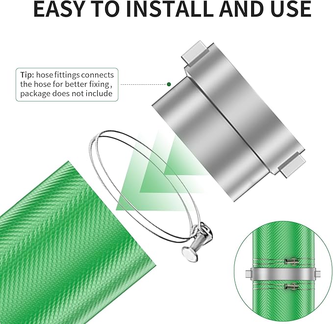 USTAR 2" x 100' Pool Backwash Hose: Pool Drain Hose, Sump Pump Hose with Heavy-Duty 3-Layer, Lightweight, Kink-Resistant for Pool Drain, Irrigation
