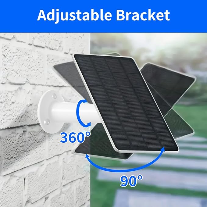 Ring Doorbell Solar Charger, Compatible with Ring Video Doorbell 3/3+/4, Battery Video Doorbell Plus, 13ft Waterproof Charging Cable, 5V6W Fast Charging (2Pack)