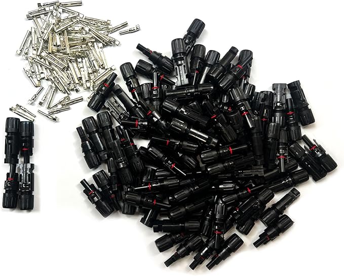 Solar Connectors - Male & Female IP67 Waterproof Connector (50 Pairs Male/Female)