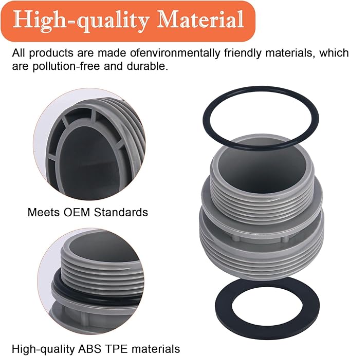 4560 Pool Hose Conversion Adapters Kit for Intex Hayward Coleman Pool Filter Pump Adapter 40mm to 1 1/2 Inch Kit for Intex Hose Conversion Adapter Kit Pool Hose Connector Above Ground Part - 4 Pack