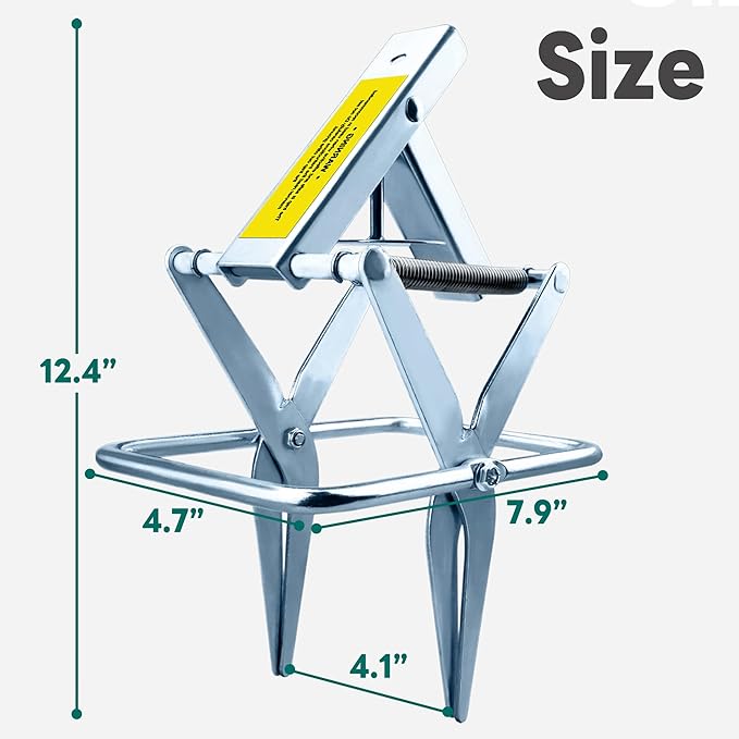 2 Pack Mole Traps,Galvanized Steel Scissor Trap,Reusable Mole Trap Killer,Easy Set Mole Eliminator Trap for Lawns