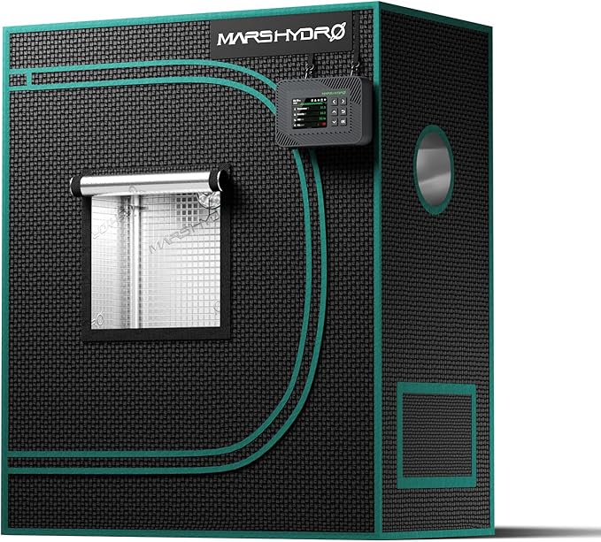 MARS HYDRO 2.5x1.5 Advanced Grow Tent, 30"x18"x36" High Reflective Mylar 1680D for Hydroponics Indoor Plant Growing, with Floor Tray and Smooth Zipper for TS600