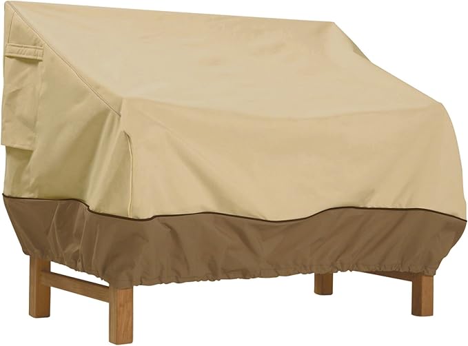 Classic Accessories Veranda Water-Resistant 75 Inch Patio Bench Cover, Patio Furniture Covers