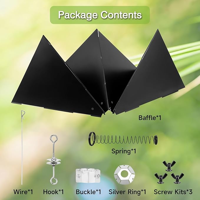 YINGYM Widened 19" Metal Squirrel Baffle for Bird Feeder Poles - Outside Baffle Guard, Weatherproof Outdoor Squirrel Proof Protector with Matte Black Finish (1 Pack)